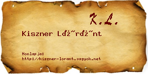 Kiszner Lóránt névjegykártya
